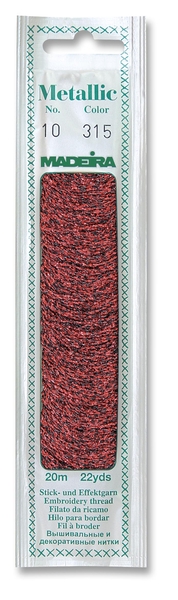Нитки Мулине Metallic Perle №10 20м, для рукоделия Madeira оптом