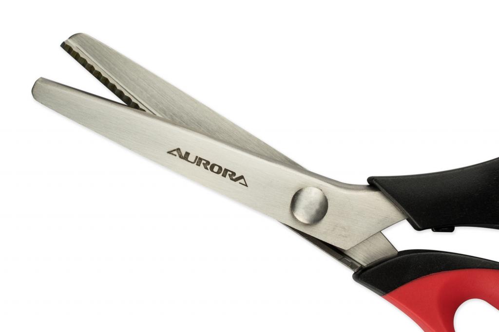 Ножницы зиг-заг, 23 см, шаг зубчика 3,5 мм, Aurora оптом