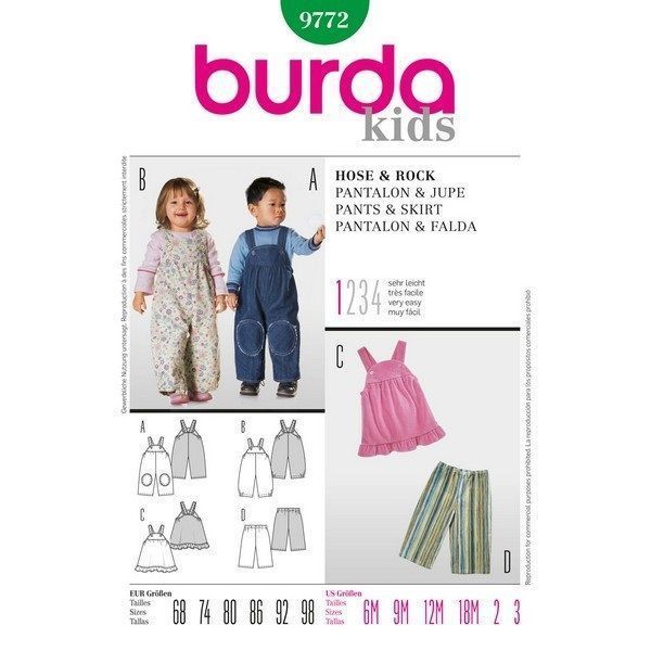 Выкройка BURDA - Детская коллекция №9772 оптом