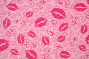 Ткань 100% хлопок [Kiss-C7323 Pink] оптом