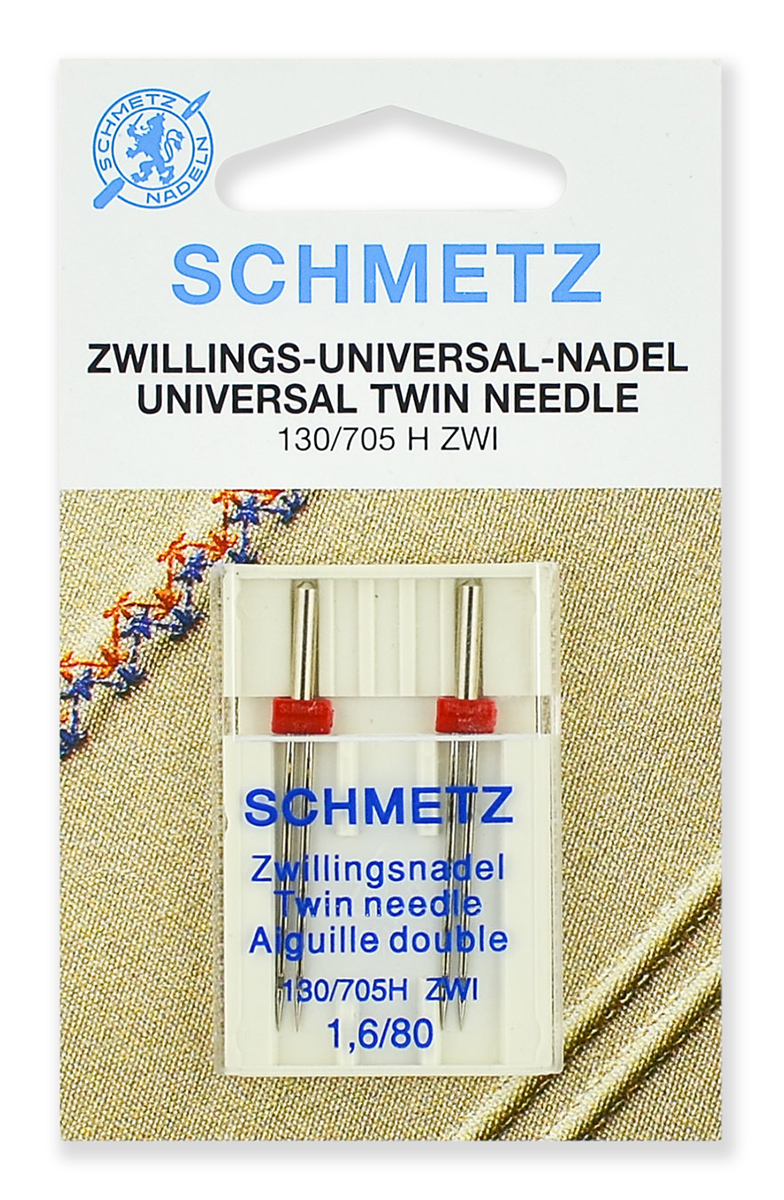 Иглы стандартные двойные ZWI № 80/1.6, Schmetz, 2шт оптом