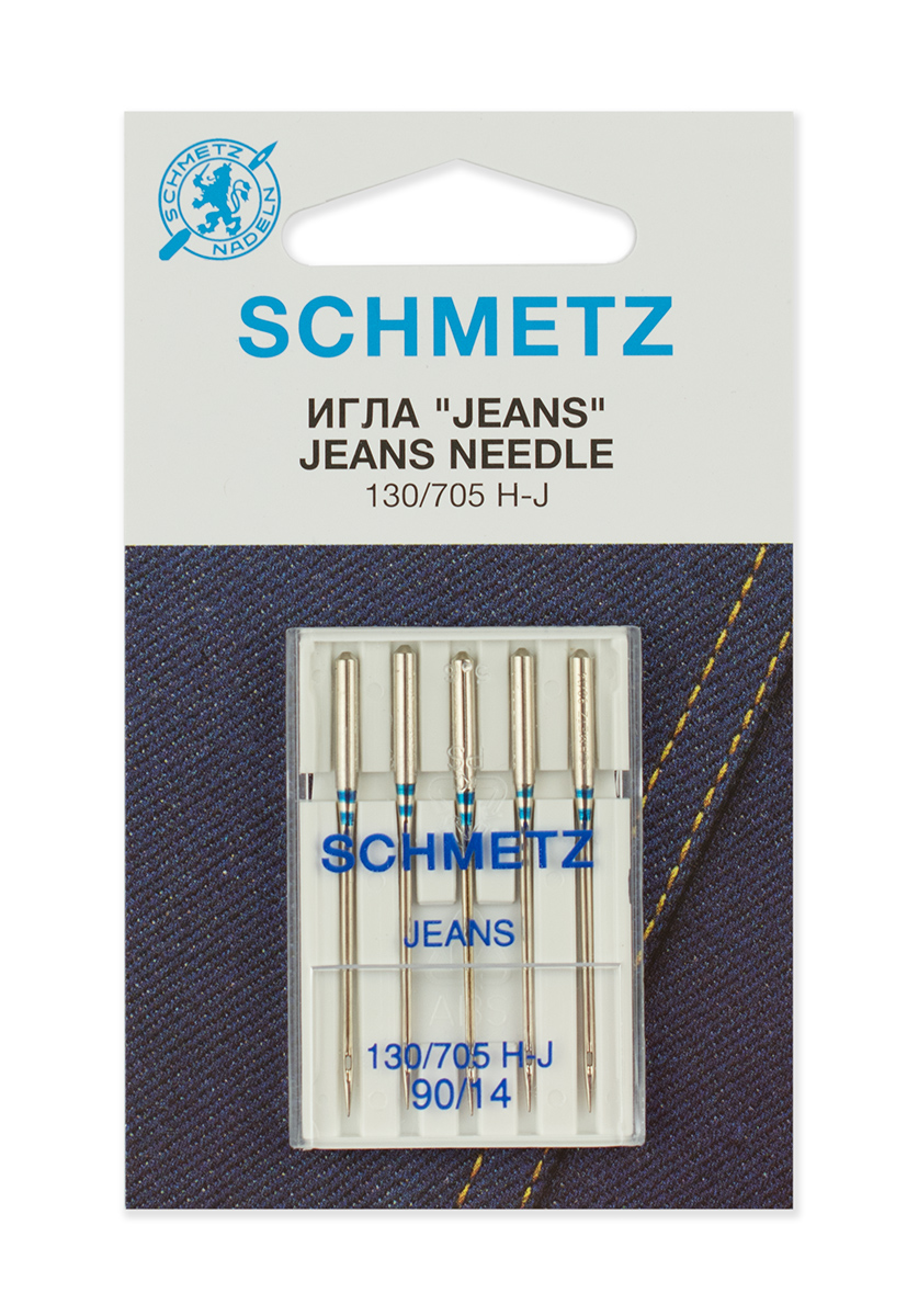 Иглы для джинсы № 90, Schmetz, 5шт оптом