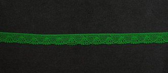 Тесьма кружевная, 14 мм, цвет травяной, ALFA