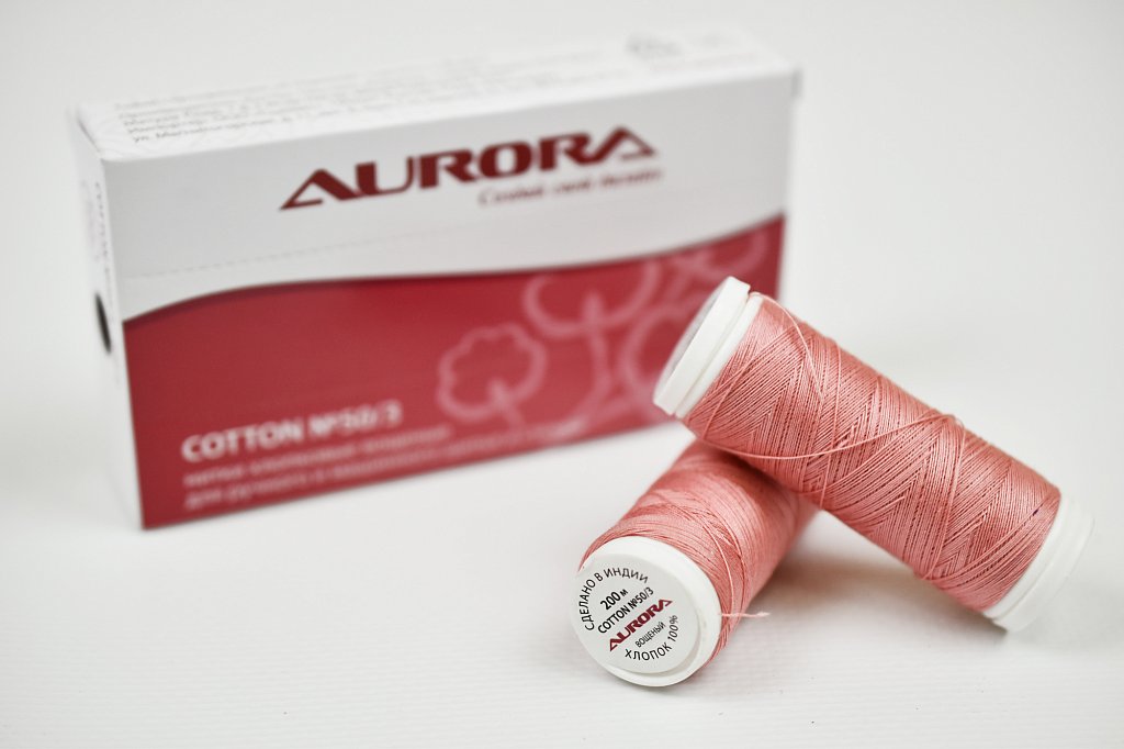 Нитки швейные Cotton № 50/3 180м Aurora оптом