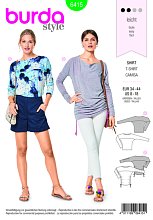 Выкройка Женская (блузы-топы-туники) Burda 6415