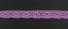 Тесьма кружевная, 30мм, цвет пурпурный, ALFA оптом