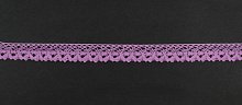 Тесьма кружевная, 18мм, цвет пурпурный, ALFA