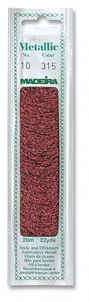 Нитки Мулине Metallic Perle №10 20м, для рукоделия Madeira оптом