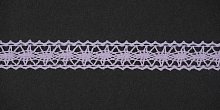 Тесьма кружевная, 12мм, цвет светло-фиолетовый, ALFA (AF-044-027)