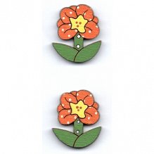Декоративные пуговицы (цветы с листьями)