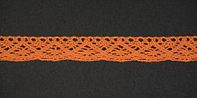 Тесьма кружевная, 16мм,  цвет оранжевый, ALFA