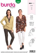 Выкройка Женская (блузы-топы-туники) Burda 6369