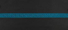 Тесьма кружевная, 15мм, цвет темно-бирюзовый, ALFA