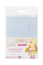 Кукольный трикотаж Alfa в лоскуте, светло-голубой оптом