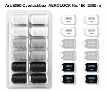 Набор ниток Aerolock №180 Blisterbox 12*2000м, 3 цвета Madeira оптом
