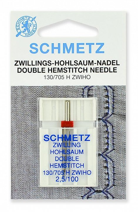 Иглы для мережки Schmetz двойные № 100/2.5 1шт оптом