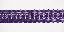 Тесьма кружевная, 21мм,  цвет фиолетовый, ALFA