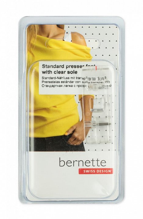 Оверлочная лапка стандартная прозрачная для Bernette Funlock 42 и 48 оптом