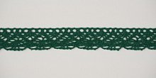 Тесьма кружевная, 16мм,  цвет зеленый, ALFA