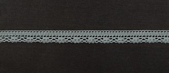 Тесьма кружевная, 16 мм, цвет светло-серый, ALFA