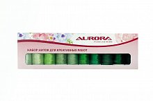 Набор ниток для креативных работ Зелень AU-8213 Aurora оптом