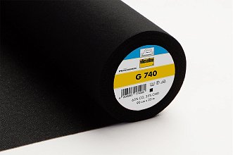 Тканый клеевой прокладочный флизелин G 740, 90см*25м, черный оптом