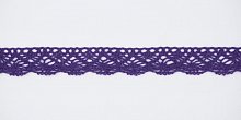 Тесьма кружевная, 16мм,  цвет фиолетовый, ALFA
