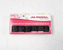 Набор ниток универсальных Talia №120 Черные AU-2635 Aurora оптом