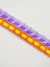 Тесьма кружевная, цвет мультиколор, 23мм (7287EL/PL1/LY1)