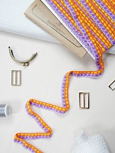 Тесьма кружевная, цвет мультиколор, 23мм (7287EL/PL1/LY1)