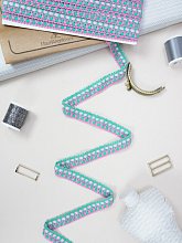 Тесьма кружевная, цвет мультиколор, 23мм