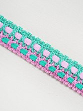 Тесьма кружевная, цвет мультиколор, 23мм