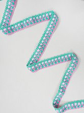 Тесьма кружевная, цвет мультиколор, 23мм