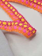 Тесьма кружевная, цвет мультиколор, 23мм (7287EL/PL17/LY17)