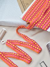 Тесьма кружевная, цвет мультиколор, 23мм (7287EL/PL17/LY17)