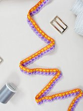 Тесьма кружевная, цвет мультиколор, 23мм (7287EL/PL1/LY1)