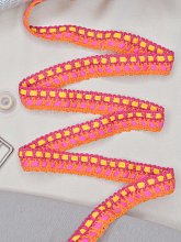 Тесьма кружевная, цвет мультиколор, 23мм (7287EL/PL17/LY17)